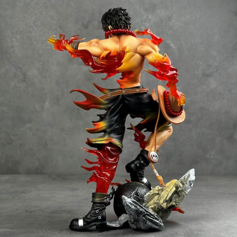 Hochwertige One-Piece Portgas Ace Action-Figur von SimpleRick, 26 cm, detailreiche PVC-Comic-Figur im Anime-Design