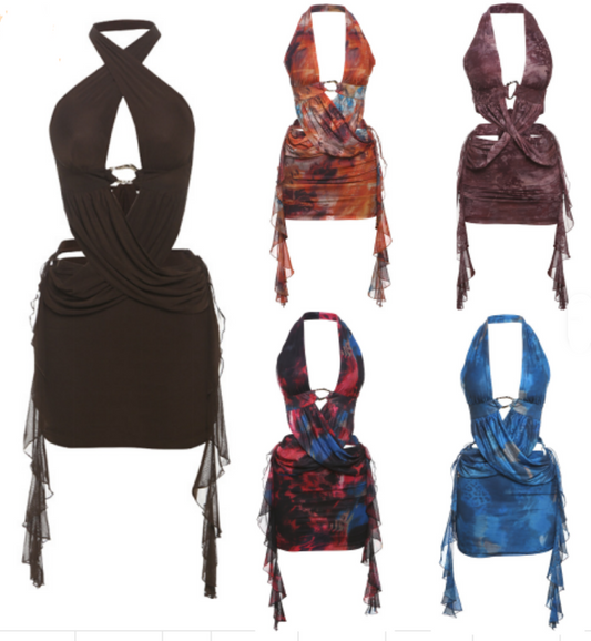 Damen V-Ausschnitt Rückenfreies Bodycon-Kleid von SimpleRick, sexy ärmelloses Bandage-Design im Euro-Stil, perfekt für Clubwear.
