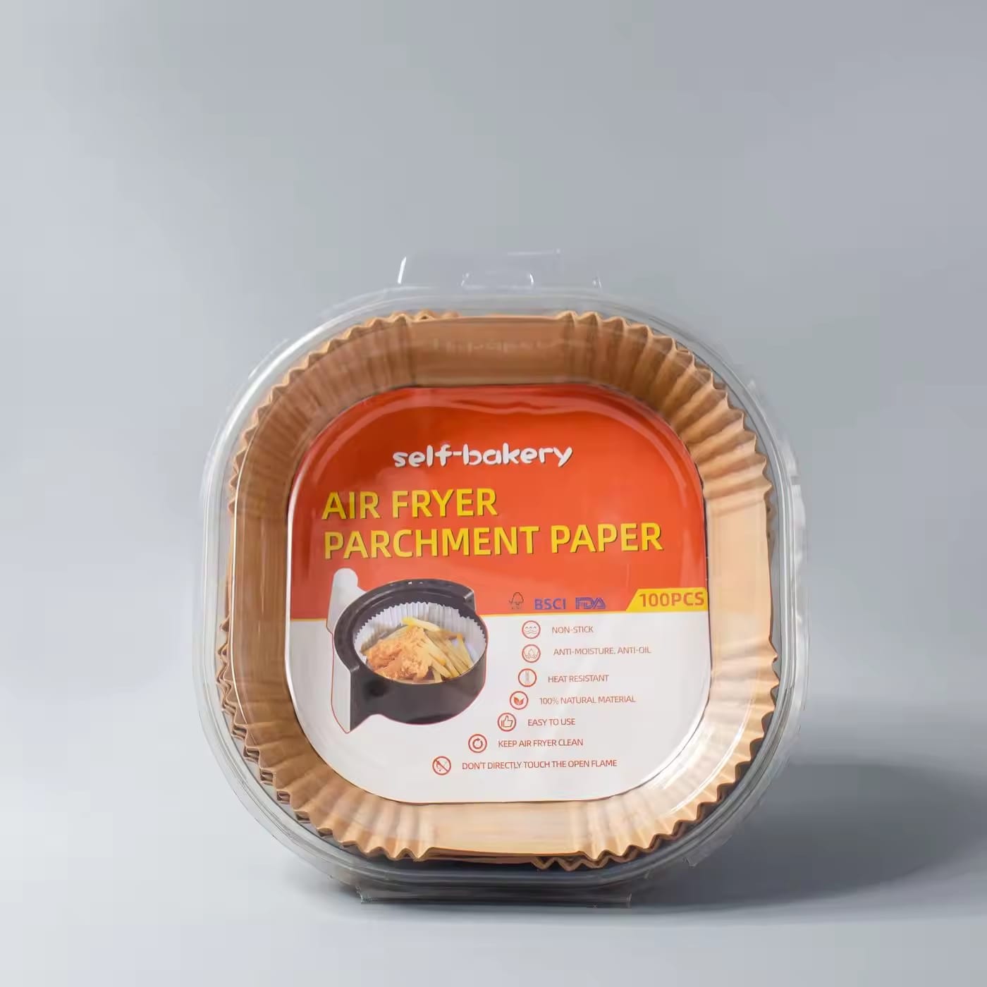 Backpapier für die Heißluftfritteuse 50 Stück– Antihaftbeschichtete, hitzebeständige Einlagen für einfaches Kochen | SimpleRick