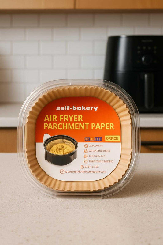 Backpapier für die Heißluftfritteuse 50 Stück– Antihaftbeschichtete, hitzebeständige Einlagen für einfaches Kochen | SimpleRick