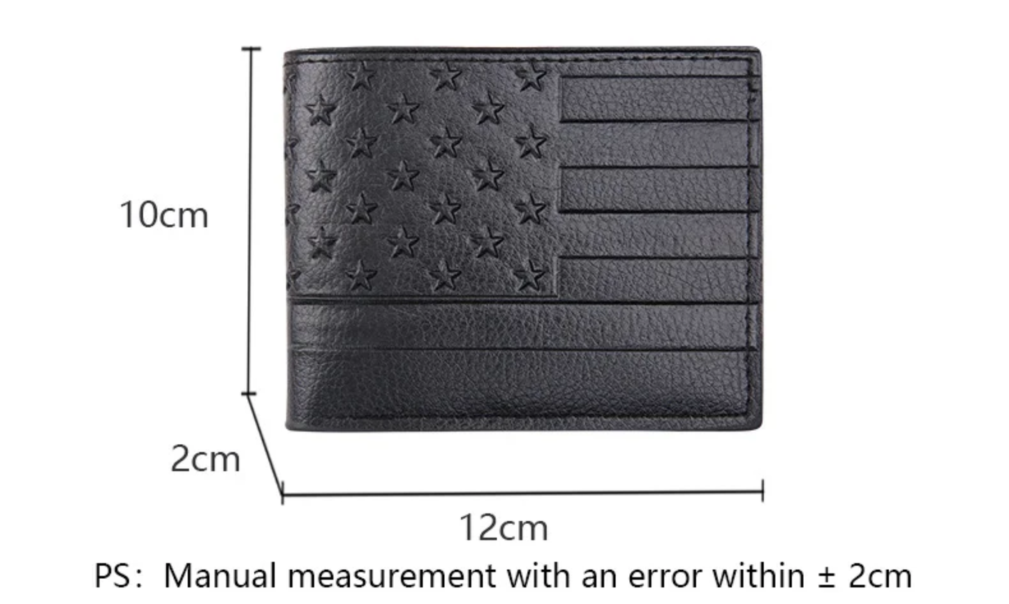 Geldbörse Stars and Stripes Ledergeldbörse für Männer und Frauen SimpleRick
