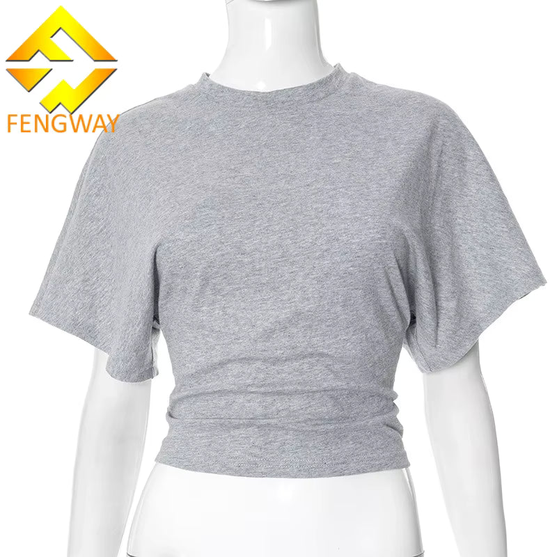 Zwei Damen Kurzarm-Shirts von SimpleRick im 2er Pack, bequem und modisch, in verschiedenen Farben sichtbar auf den Shirts.