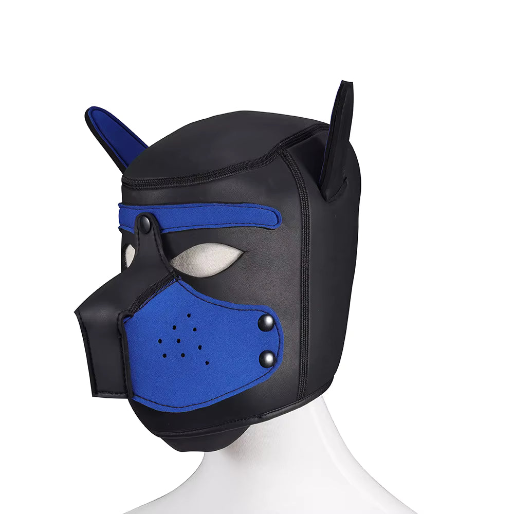 Neopren-Sexspiel-Hundemaske von SimpleRick, Fetisch-Leder, für Männer und Frauen, mit realistischem Hundedesign.