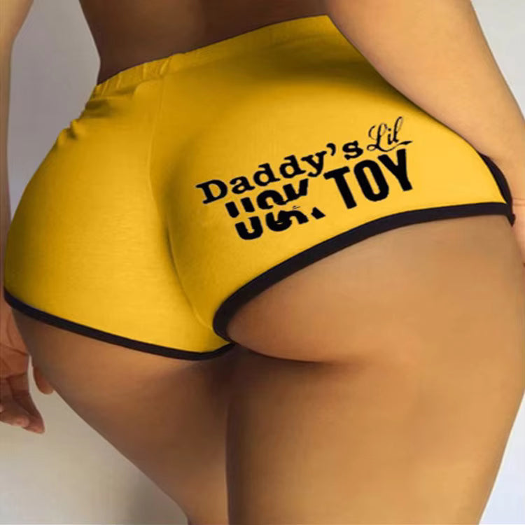 Kurze Damen Hot Shorts von SimpleRick, aus leichter, schwarzer Baumwolle, mit elastischem Bund und stilvollem Design.