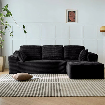 Vakuum komprimiertes 3-Sitzer-L-Form Sofa von Mein Shop, zusammengefaltet, in kompaktem Zustand für Versand oder Lagerung