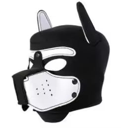 Neopren-Hundemaske für Männer und Frauen, Fetisch-Leder-Design, hochwertiges Sexspielzeug von SimpleRick, realistischer Hundemantel