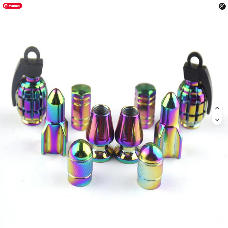 Universelle Aluminium-Ventilkappen im Rainbow-Design