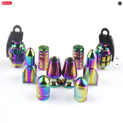 Universelle Aluminium-Ventilkappen im Rainbow-Design