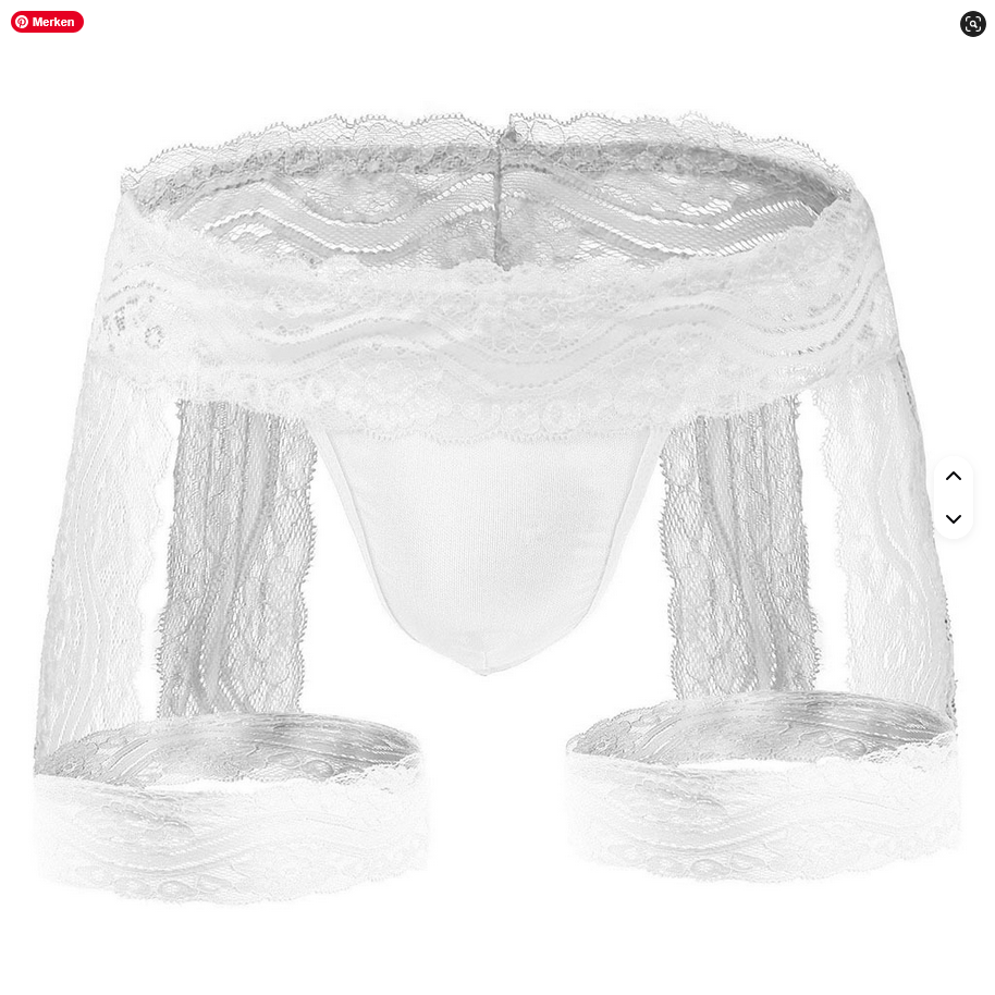 Schwarze erotische Herren-Slips mit Spitzen für Männer, SimpleRick, mit Penisbeutel und Tanga-Design, sexy Dessous für Sissy.
