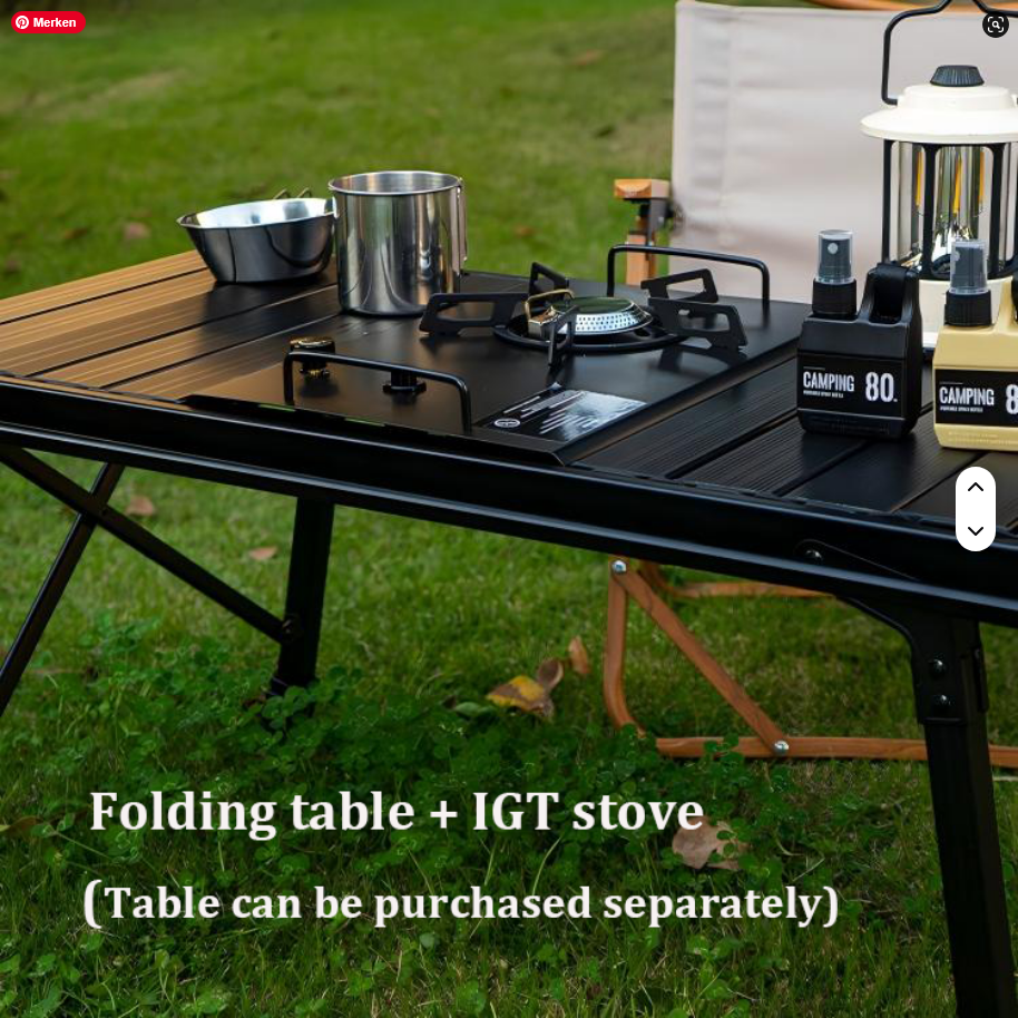 Abnehmbarer Outdoor-Küche Tisch von SimpleRick, tragbar und klappbar, ideal für Camping, Wandern und Angeln, auf Campingplatz sichtbar