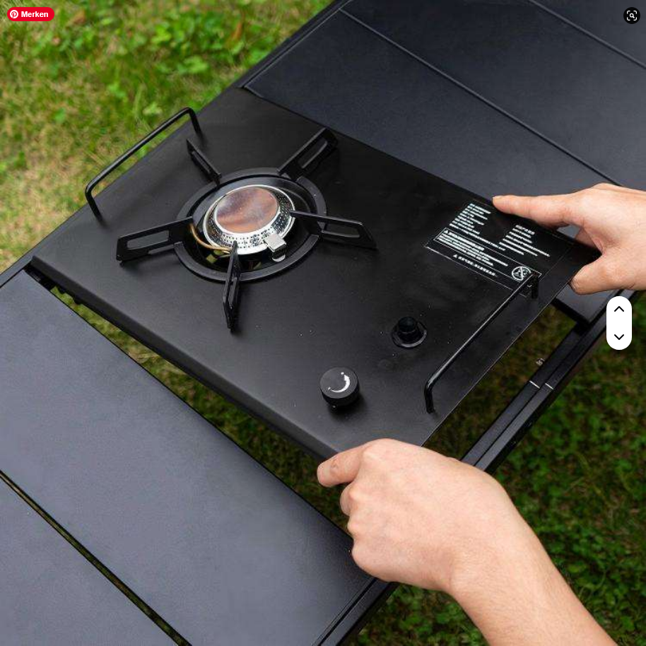 Outdoor-Küche von SimpleRick mit klappbarem, tragbarem Camping- und Picknicktisch, ideal für Wandern und Angeln