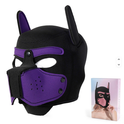 Hochwertige Sexspiel-Hundemaske aus Neopren und Leder, für Männer und Frauen, Fetisch-Leder-Sexspielzeug von SimpleRick