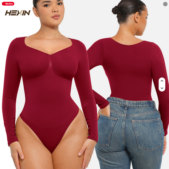 Ganzkörper-Shaper Ultra-Dünner Langarm-Body