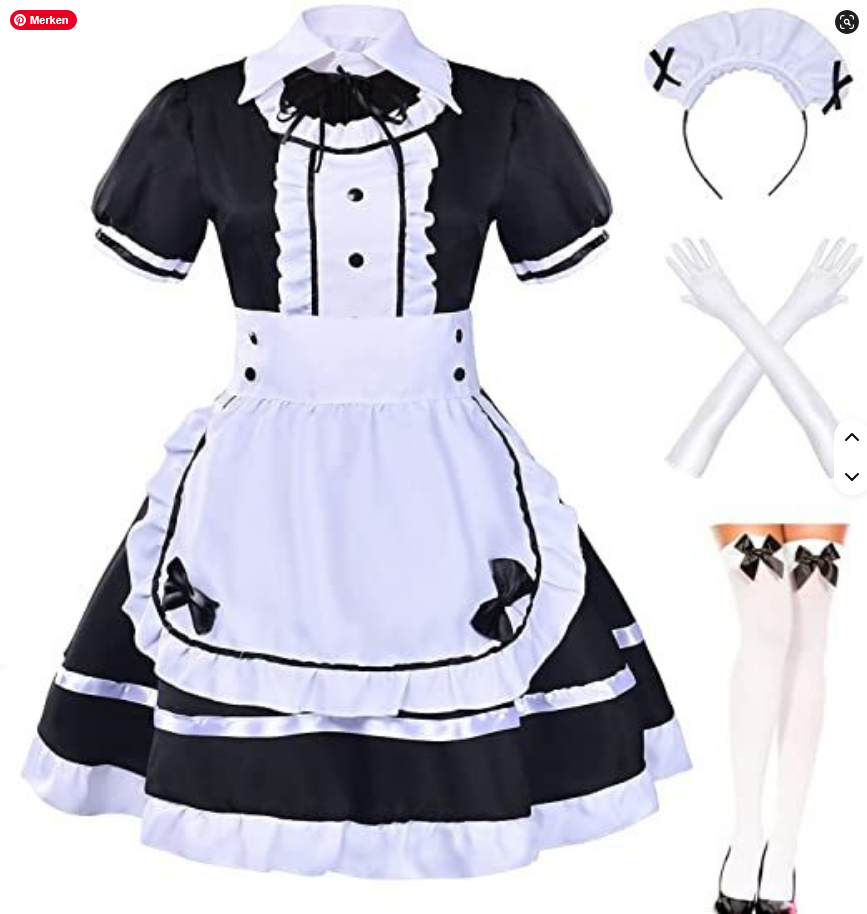 Dienstmädchen-Kleid von SimpleRick, schwarzes, rotes, blaues und lila Lolita-Cosplay-Kleid mit Rüschen und fluffigem Prinzessinnen-Design.