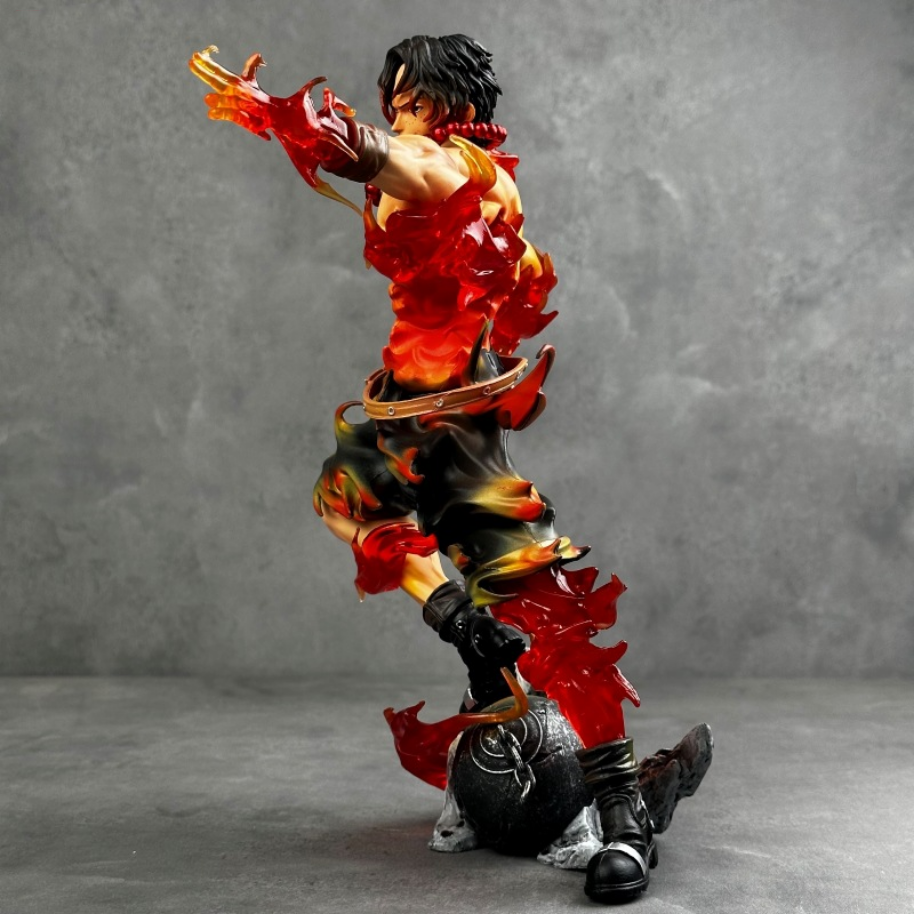 Hochwertige One-Piece Portgas Ace Action-Figur von SimpleRick, 26cm, detailreiche PVC-Comic-Charakterspielzeug im Anime-Stil