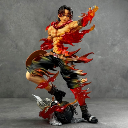 Hochwertige One-Piece Portgas Ace Actionfigur von SimpleRick, 26 cm, detailreiche PVC-Statue im Anime-Design.
