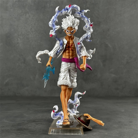SimpleRick Monkey Nika Luffy Gear 5 PVC-Statue, japanische Anime-Spielzeugfigur, detailreiche Plastikfigur, Sammlerstück
