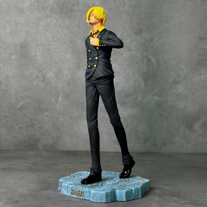 One Piece Sanji Figur von SimpleRick in schwarzem Anzug, PVC, detailreiche Statue, Sammler- und Dekorationsfigur