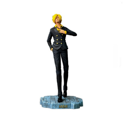 One Piece Sanji Figur von SimpleRick in schwarzem Anzug, PVC-Sammlerstück, dekorative Statue, detailreiche Anime-Charakterfigur