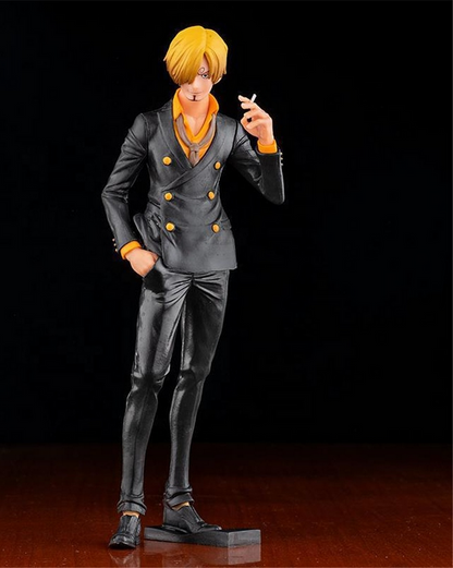 Sanji Actionfigur in schwarzer Kleidung, rauchend, aus der One Piece Serie, umweltfreundliche PVC-Puppe von SimpleRick