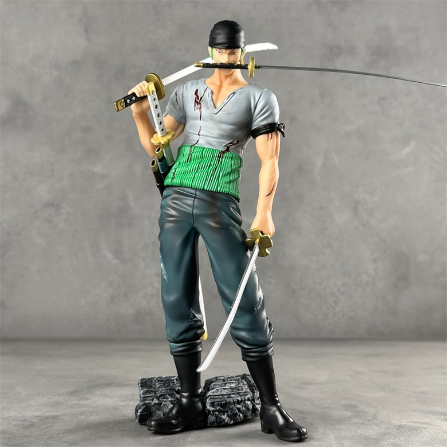 Ein-teilige PVC-Statue von Roronoa Zoro aus der Blood Battle Version, detailreiche Manga-Anime-Figur von SimpleRick.