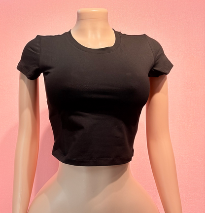 Damen Top von SimpleRick mit lockerer Passform, O-Ausschnitt, kurzen Ärmeln und Baumwoll-Print, bequemes Stretch-Shirt