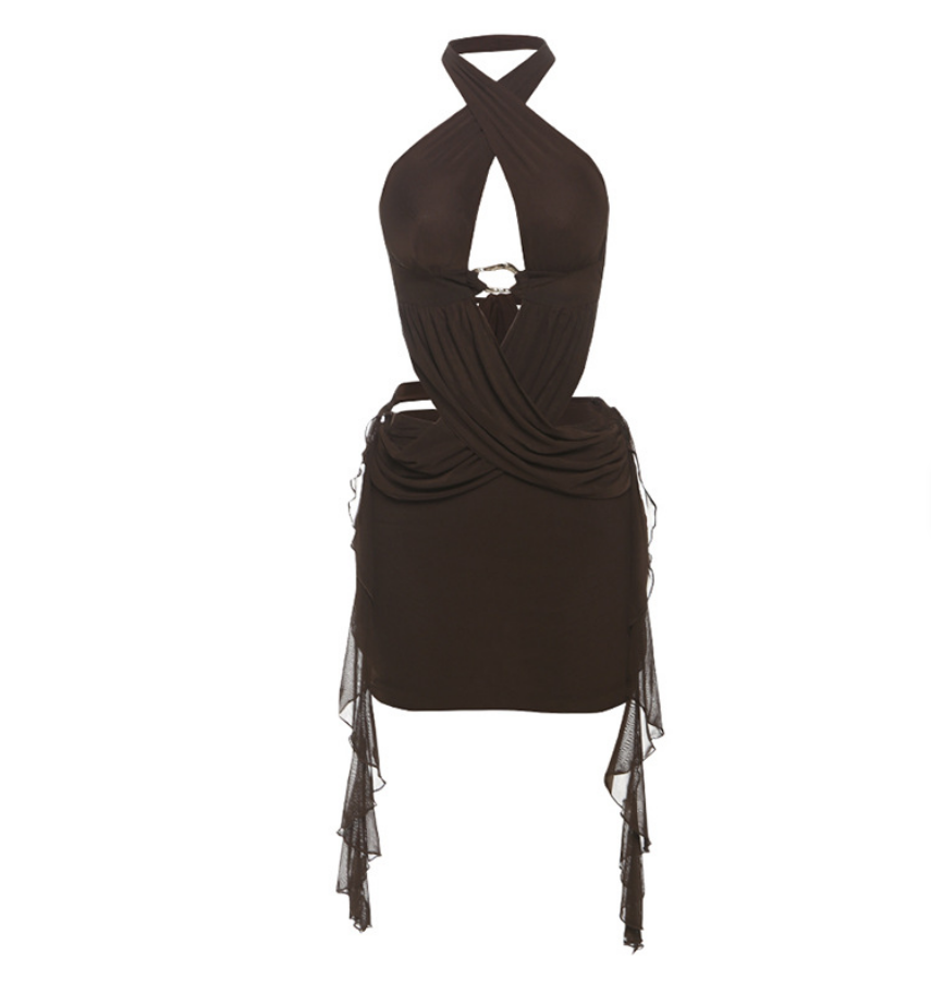 Damen V-Ausschnitt, rückenfreies Bodycon-Kleid von SimpleRick, sexy, eng anliegend, ideal für Sommer und Clubwear, sleeveless.
