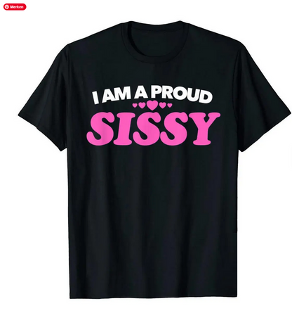 Sissy T-Shirt von SimpleRick mit buntem, bedrucktem Design für Herren und Damen, modisches und auffälliges Party-T-Shirt