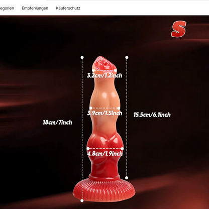 Fantasy Animaldildo von SimpleRick, weicher, fleischähnlicher Dildo in Tierform für sicheren Sex und sinnliche Erfahrungen.