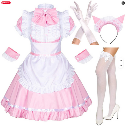 Schwarzes, rotes, blauschwarzes und lilafarbenes Dienstmädchen-Kleid von SimpleRick, Lolita Cosplay Kostüm mit eleganten Details