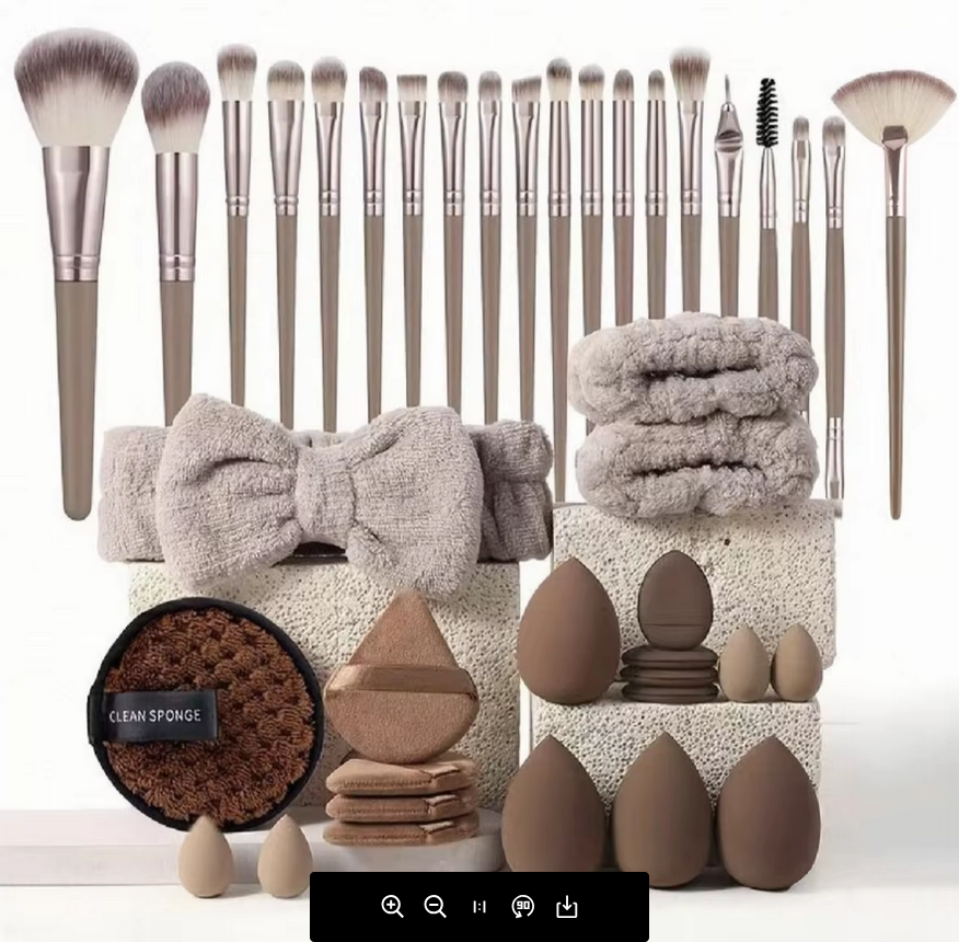 MakeUp Set 33-teilig von SimpleRick mit verschiedenen Farben und Pinseln, perfekt für kreatives Schminken und Beauty-Anwendungen
