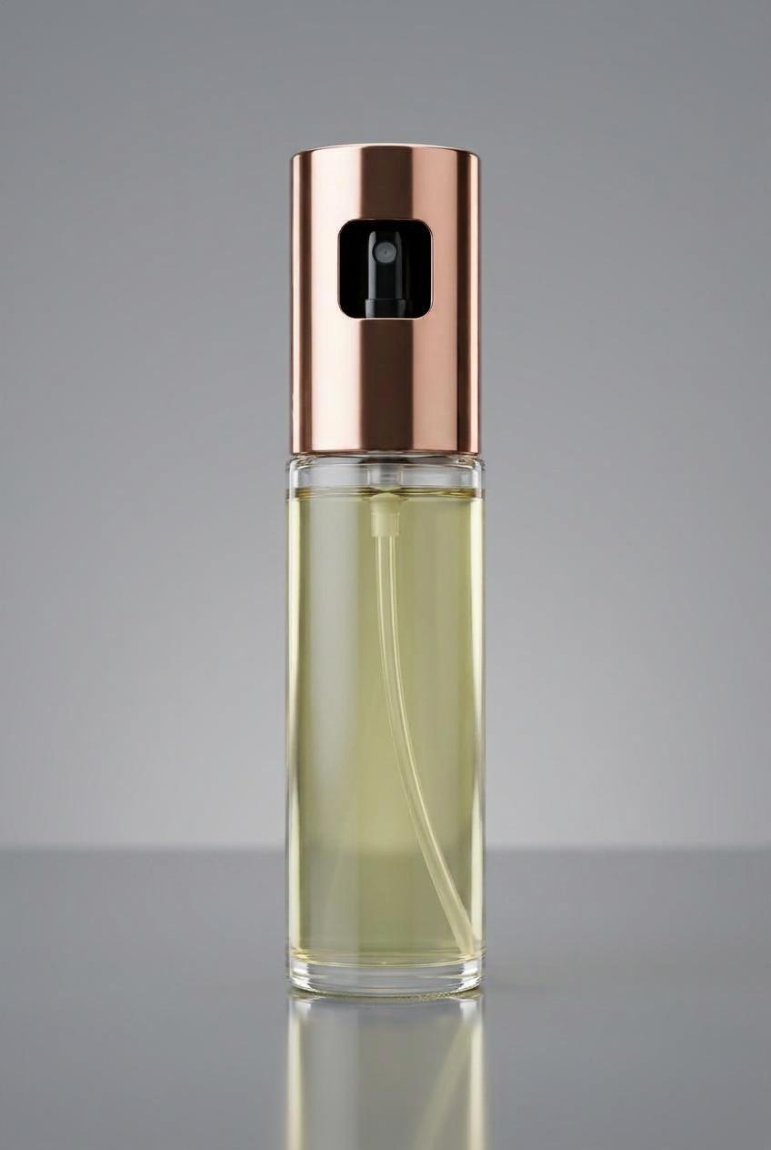 Ölsprühflasche Edelstahl Glas Rosègold, 100ml