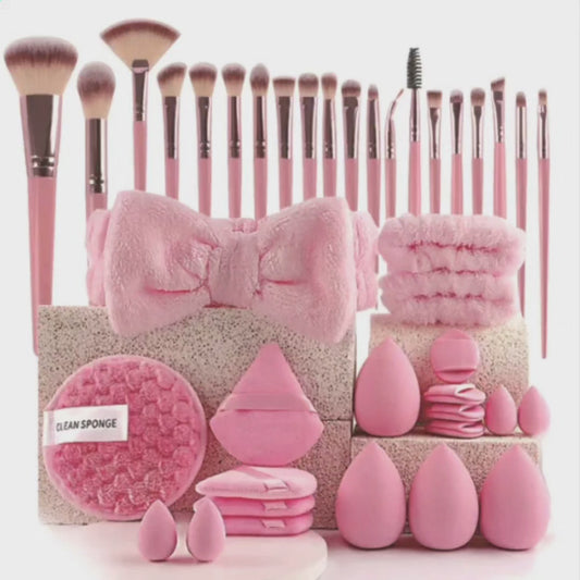 Hochwertiges Make-up Pinsel- & Beauty Sponge Set Für Damen