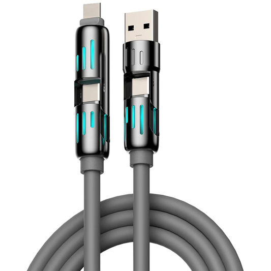 4-in-1 Highspeed Lade- & Datenkabel – Innovatives Design mit LED-Technik