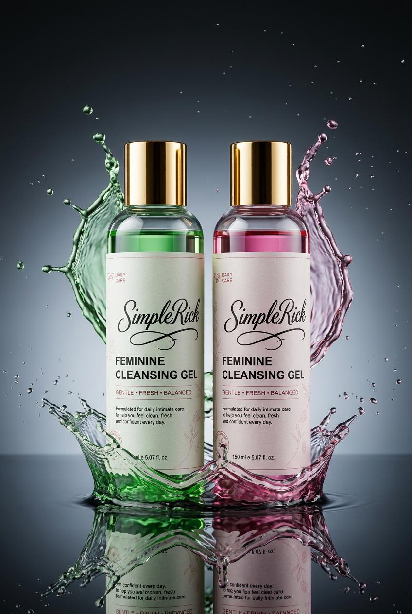 Damen Intimwaschgel Aloe Vera von SimpleRick, flüssige Pflege, angenehmes Frischegefühl, für den täglichen Gebrauch