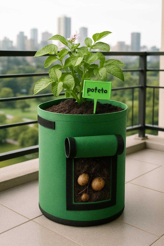 Grow Bags mit Sichtfenster – Deine eigene Ernte, direkt von Balkon & Terrasse! 10L 20L 30L